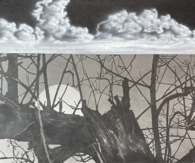 그 날, 61X73cm, 종이에 수묵과 채색, 2025.jpg