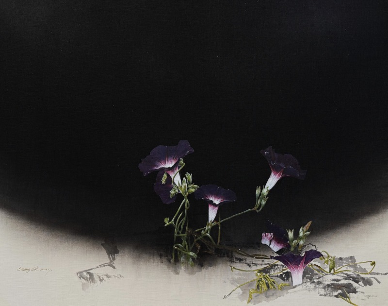사랑, 80X100cm, 천에 수묵 채색.jpg