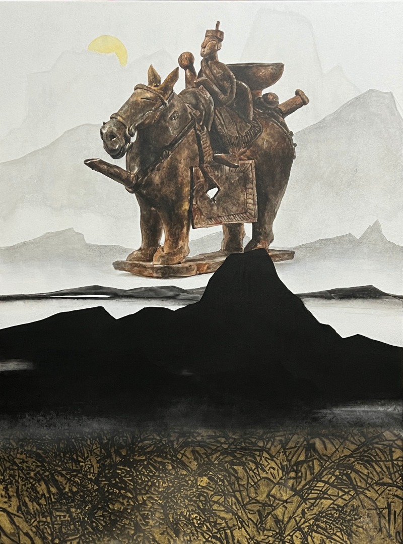진심, 97X130cm, 천에 수묵과 채색.jpg