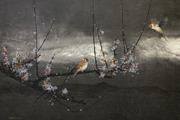 찬란한 순간, 97X130cm, 천에 수묵과 채색.jpg
