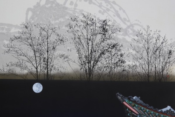 얕음과 깊음, 97X130cm, 천에 수묵과 채색.jpg