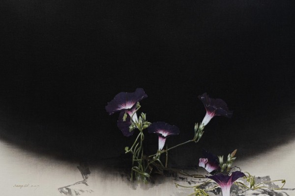 사랑, 80X100cm, 천에 수묵 채색.jpg