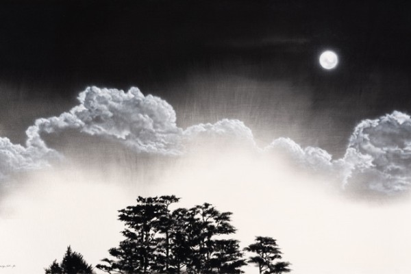 가장 좋은 길로,110x200cm, 천에 수묵, 2025.jpg